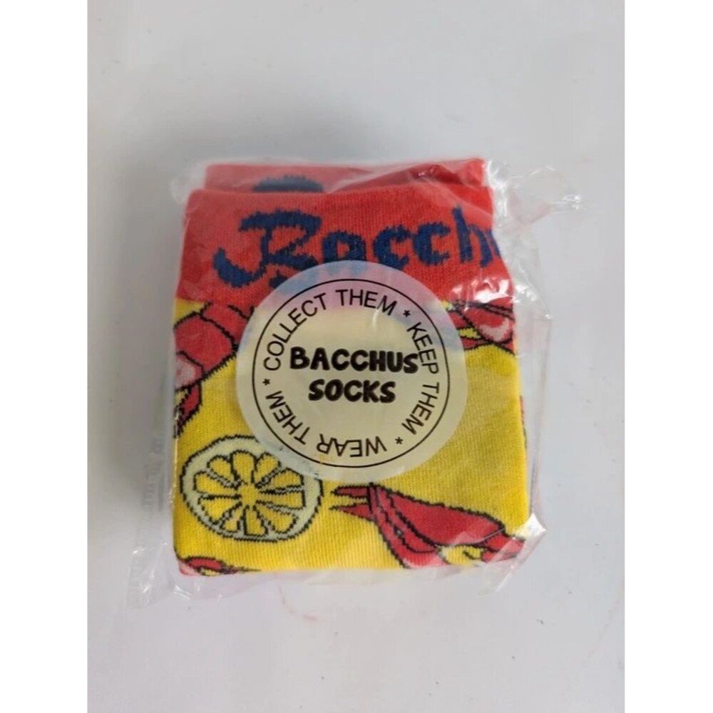 Bacchus socks yellow lobster